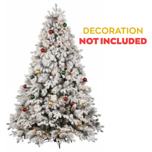 Luna - Albero di Natale con neve e pigne in PE PVC PP ø122x180H cm, 1517 rami