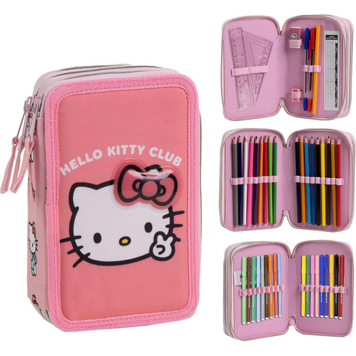 Plumier Con Accesorios Giotto Hello Kitty