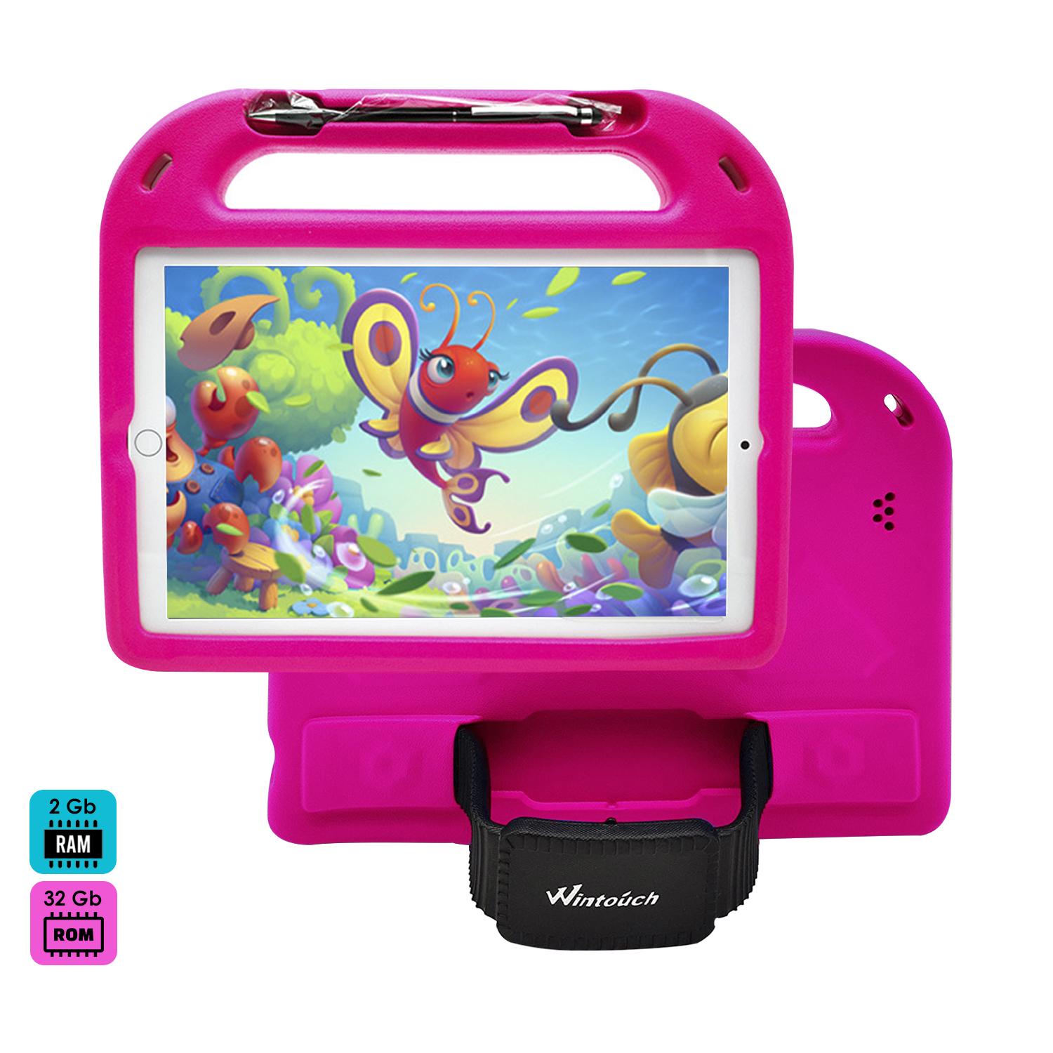 DAM Tablet Infantil K13 3G WiFi. SO Android 7.0. Pantalla 10'' 1280x800px. MTK6592 Octa Core 1.7GHz, 2GB RAM + 32GB. Doble cámara. 27x3x22,5 Cm. Color: Rosa