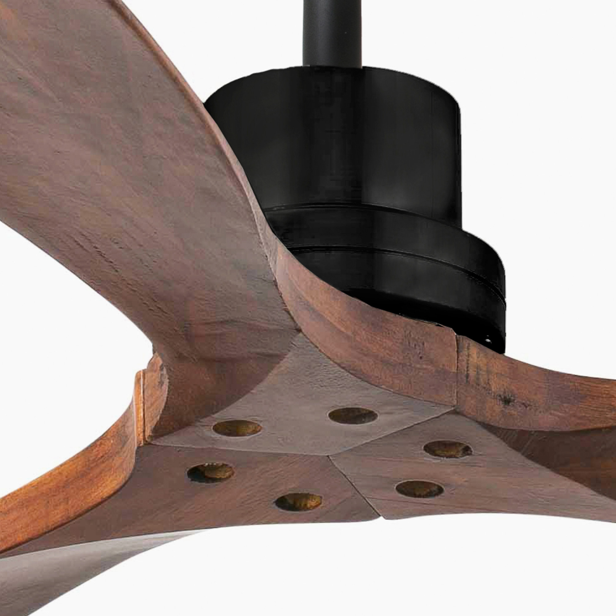 LANTAU RECESSED L Ventilateur noir/noyer