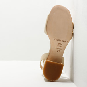 Sandalias con tacón S3391 RESTORED SKIN CREAM /OZANA color Cream