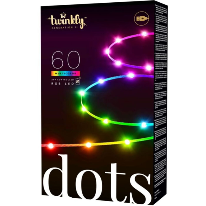 Ruban LED TWINKLY Guirlande Connect 60 LED 3M Transparent