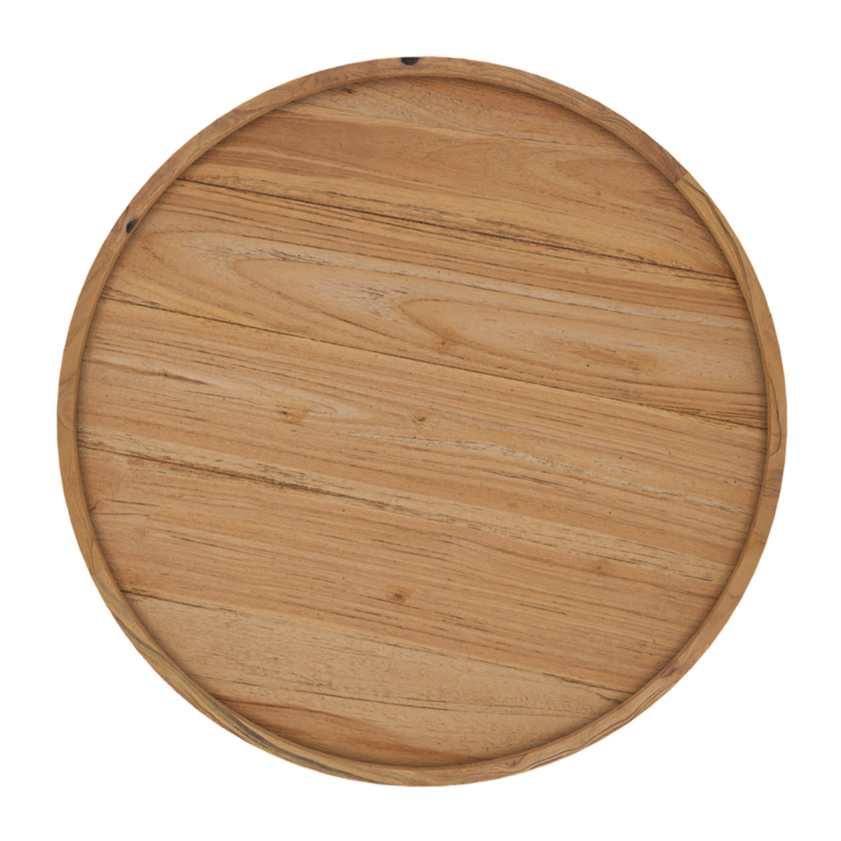 Table basse ronde en bois de teck recyclé D70 cm - Oly