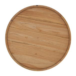 Table basse ronde en bois de teck recyclé D70 cm - Oly