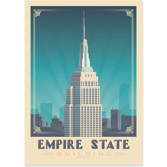 Affiche - Empire State Building - Olahoop Travel Posters