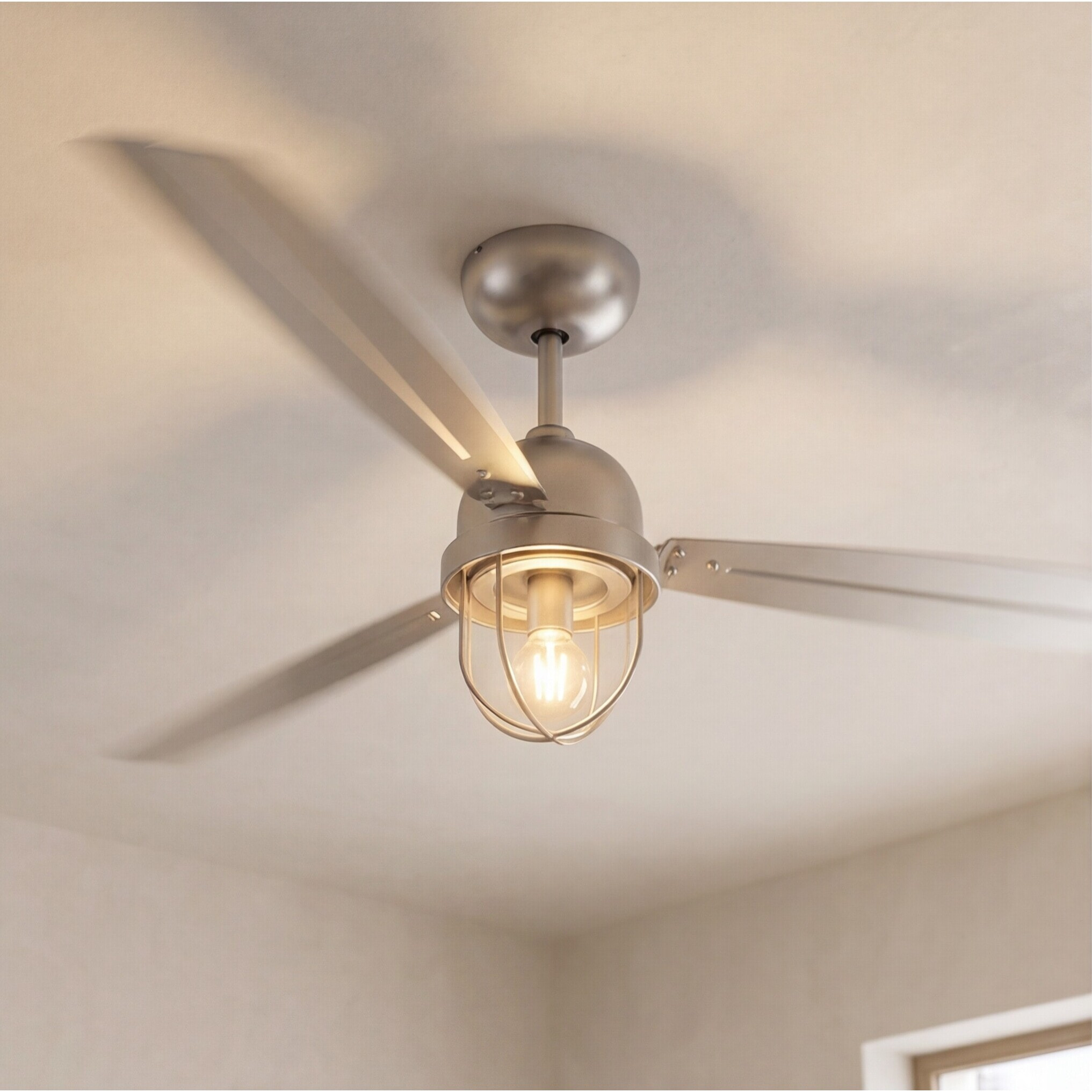 Forlight Ventilador IP20 Mariner E27 15W Níquel satinado Níquel satinado