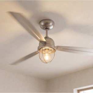 Forlight Ventilador IP20 Mariner E27 15W Níquel satinado Níquel satinado