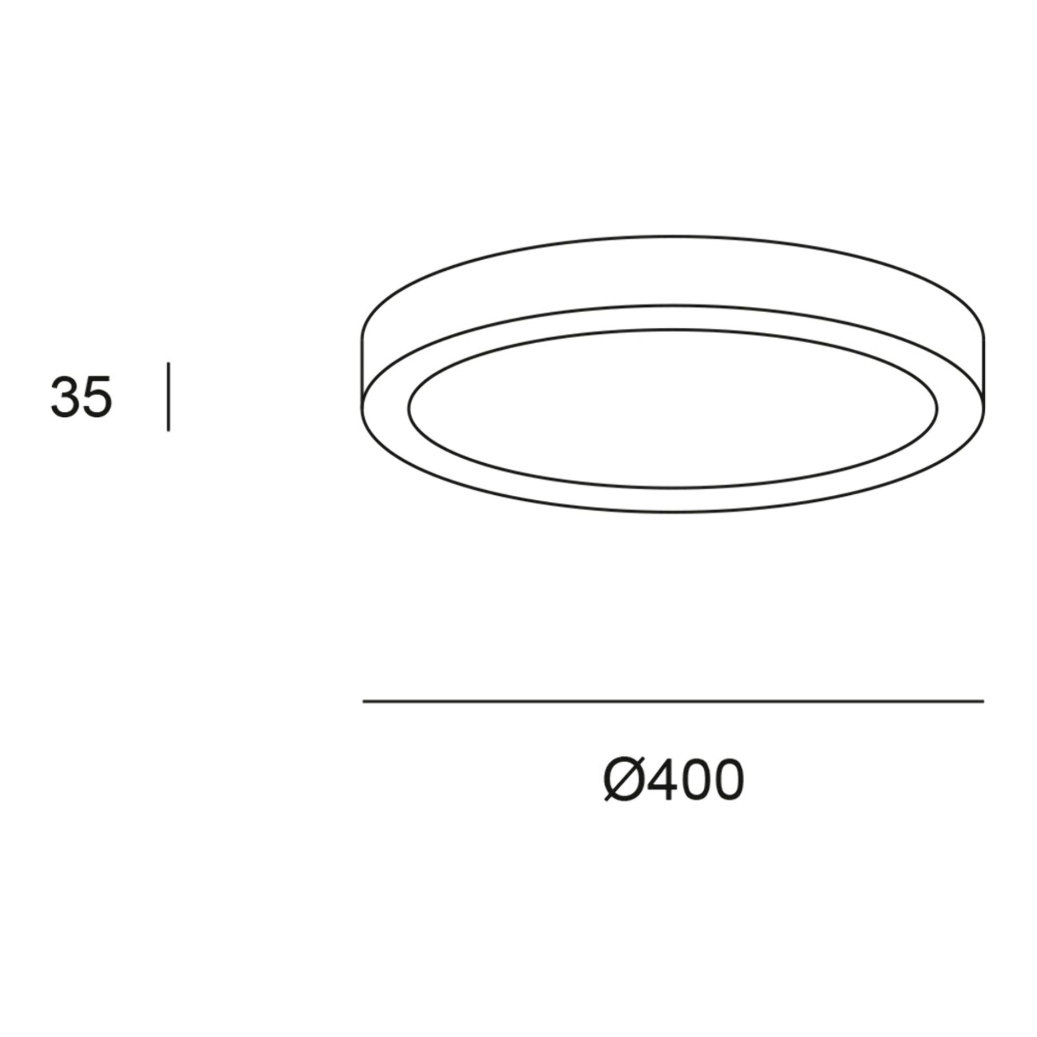 Forlight Plafon Ip20 Easy Round Surface Ø400Mm Led 26,4W 4000K Blanco 2458Lm