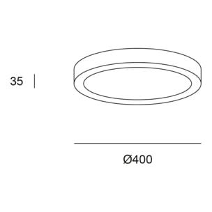 Forlight Plafon Ip20 Easy Round Surface Ø400Mm Led 26,4W 4000K Blanco 2458Lm