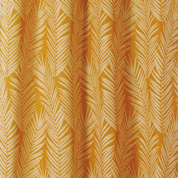 Tissu imprimé feuille de palmier - Jaune Ocre