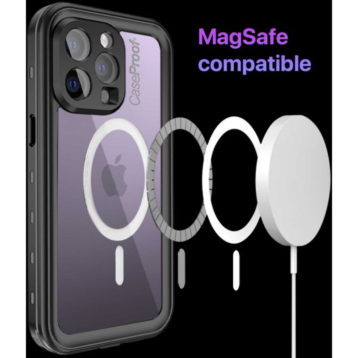 Coque intégrale CASEPROOF iPhone 14 Pro Max etanche antichoc MagSa