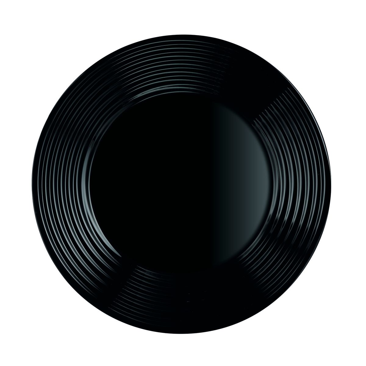 6 platos llanos negros 25 cm Harena - Luminarc