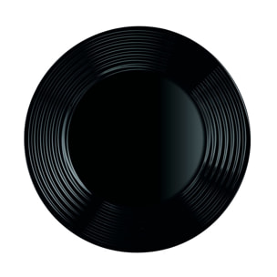 6 platos llanos negros 25 cm Harena - Luminarc
