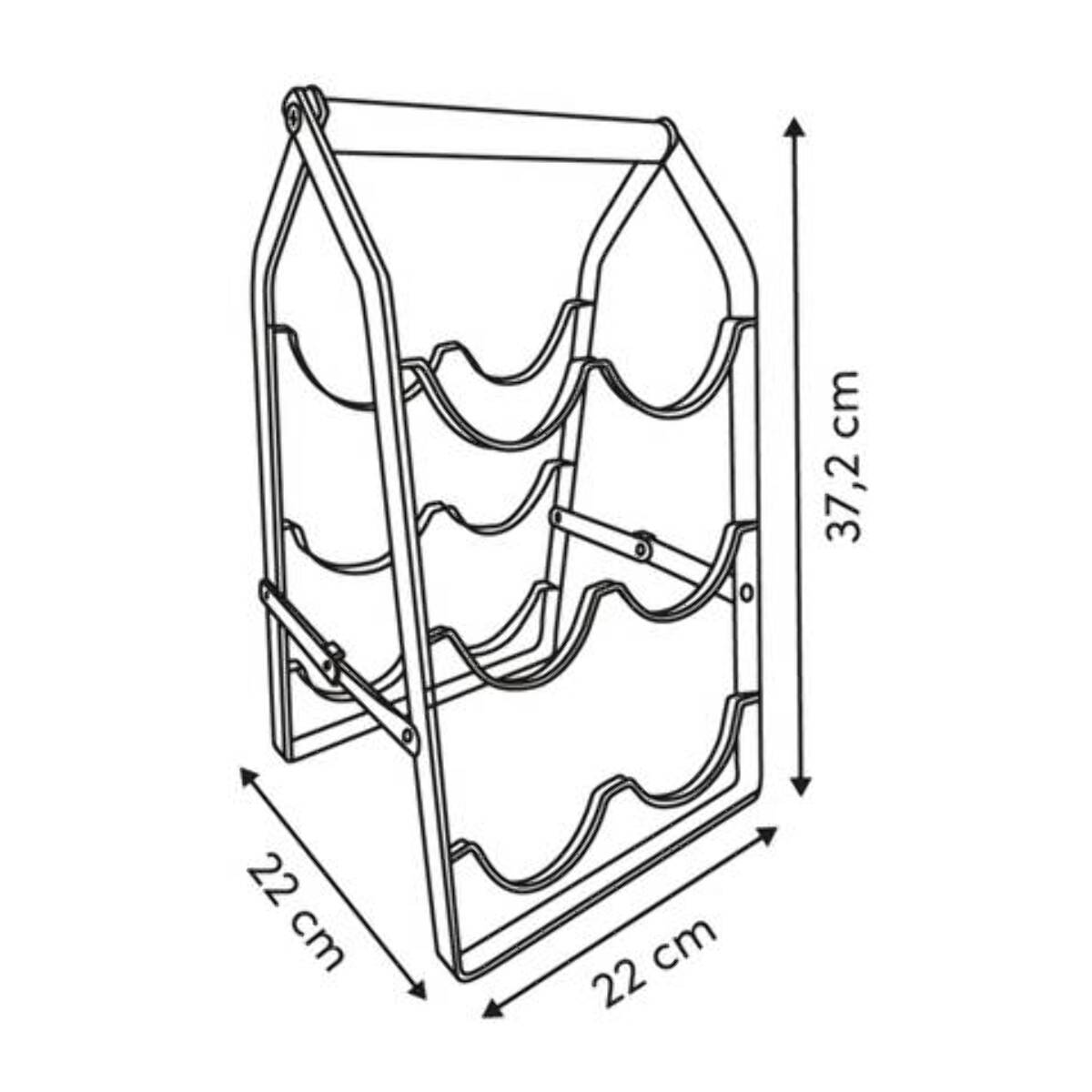 Range-bouteilles pliant Balm blanc 6 bouteilles
