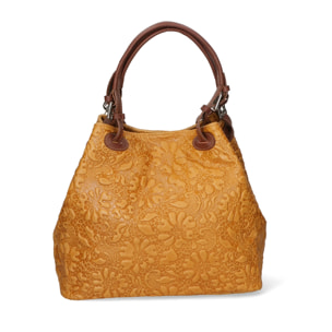 Borsa a mano da donna - Modello Elenia - Vera pelle - 33.0 x 29.0 x 16.0 cm