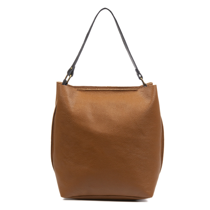 Alia borsa a spalla donna. Pelle autentica Dollaro.