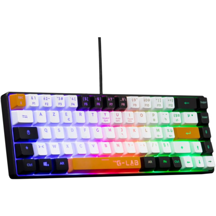 Clavier gamer THE G-LAB KEYZ HYDRO FR NOIR/ORANGE/GRIS