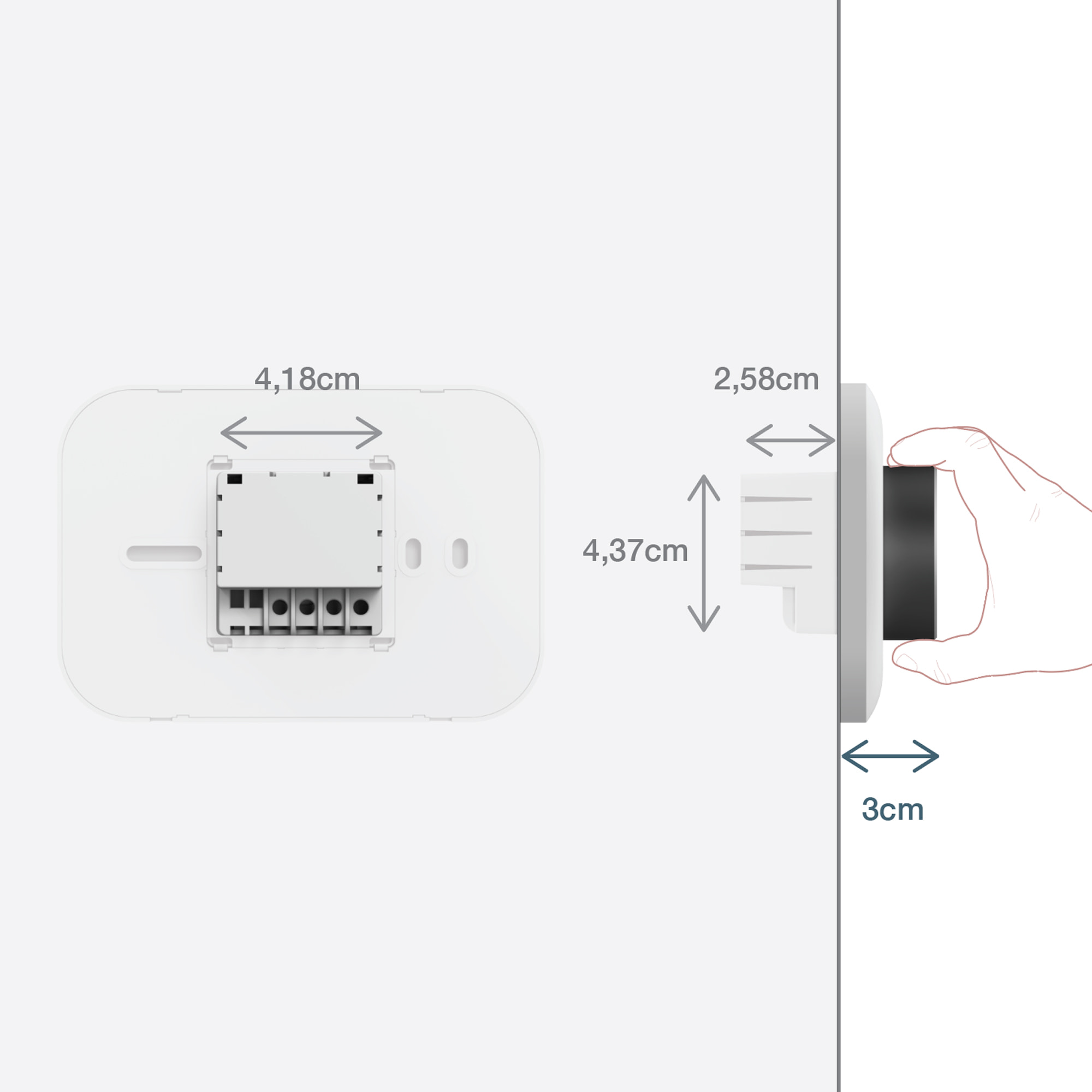 Thermostat Wifi connecté filaire pour chaudière avec programmation HomeFlow Knob - Avidsen - 127067