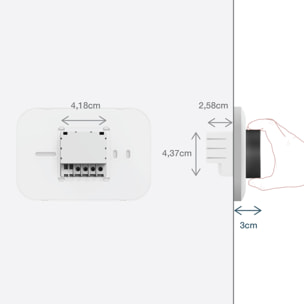 Thermostat Wifi connecté filaire pour chaudière avec programmation HomeFlow Knob - Avidsen - 127067