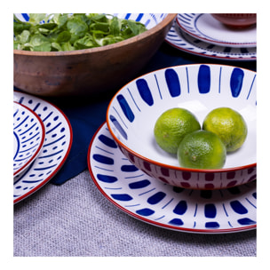 Lot de 6 assiettes creuses, SANTORIN