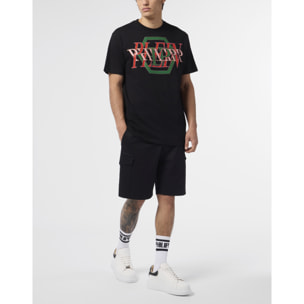 PHILIPP PLEIN Round Neck T-Shirt Logo Hexagon