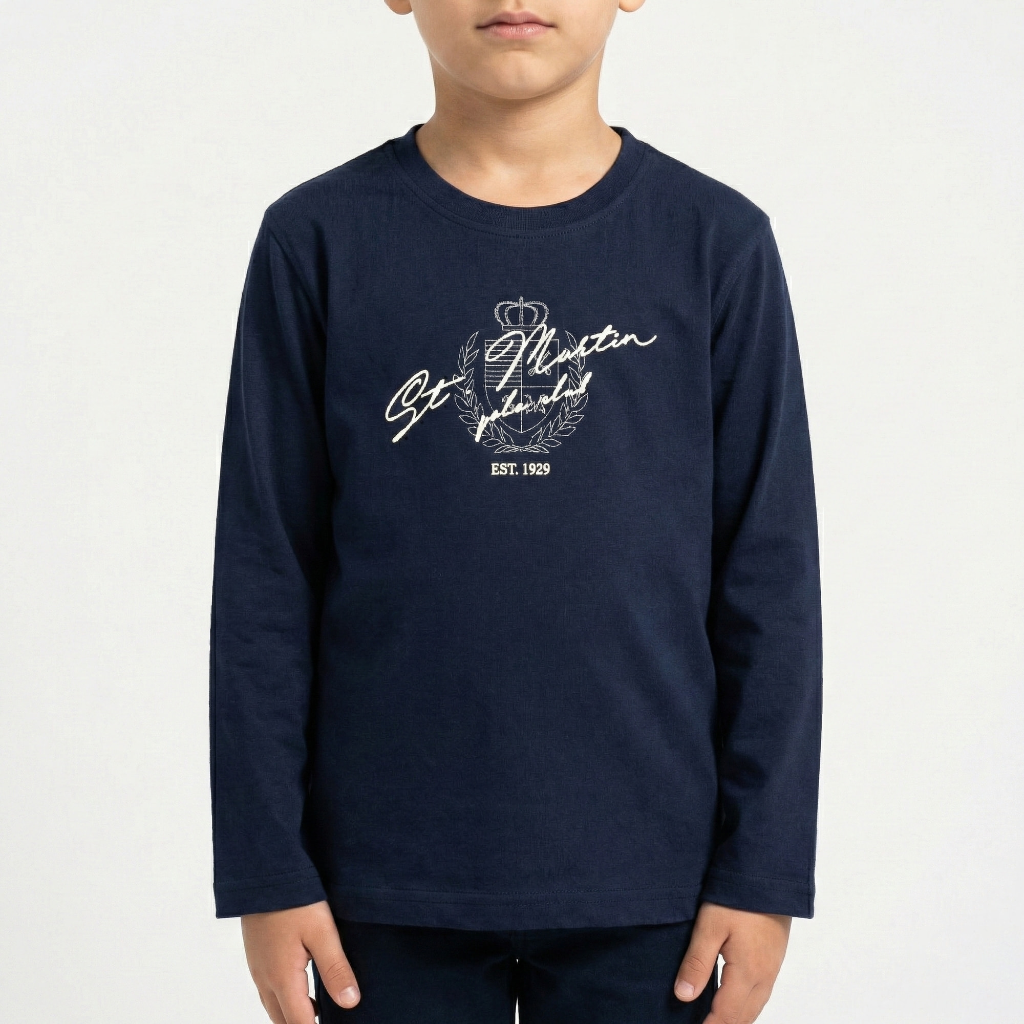 T-shirt maniche lunghe con stampa logo