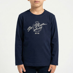 T-shirt maniche lunghe con stampa logo