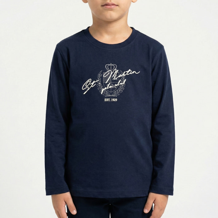 T-shirt maniche lunghe con stampa logo