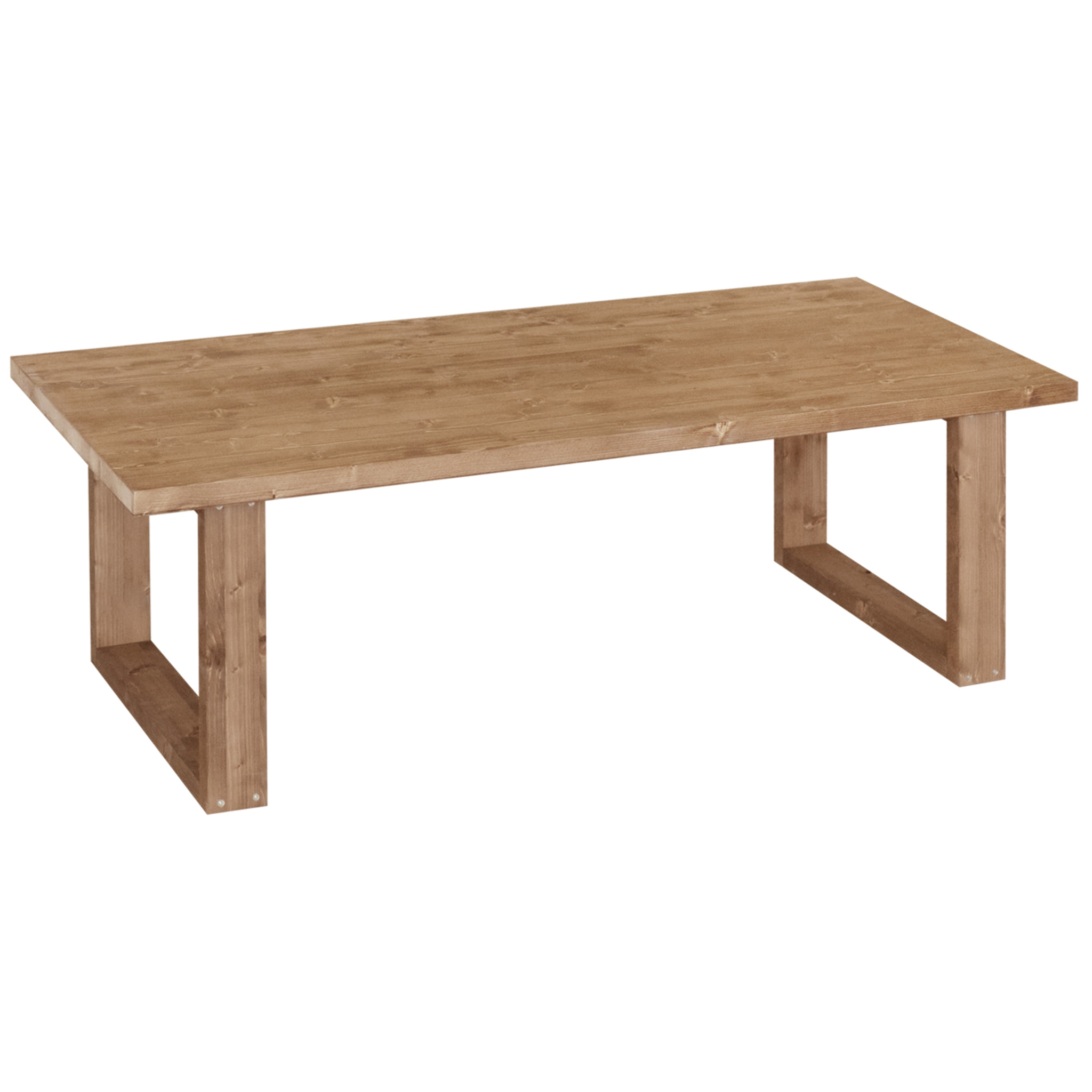 Mesa de centro de madera maciza en tono roble oscuro de varias medidas