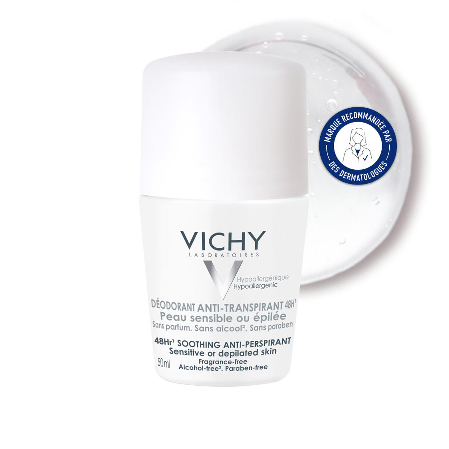Déodorant Anti-Transpirant 48H - Peaux Sensibles ou Epilées 50 ml