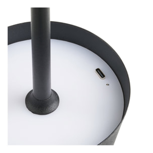 Lampada da tavolo ricaricabile Bradford in metallo nero