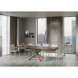 Table extensible 90x140/400 cm Volantis Noyer cadre 4/B