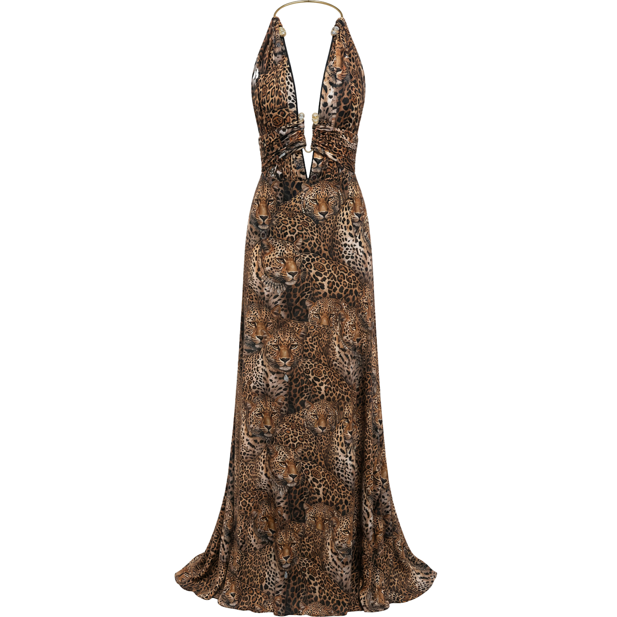 PHILIPP PLEIN Vestido largo LEOPARD