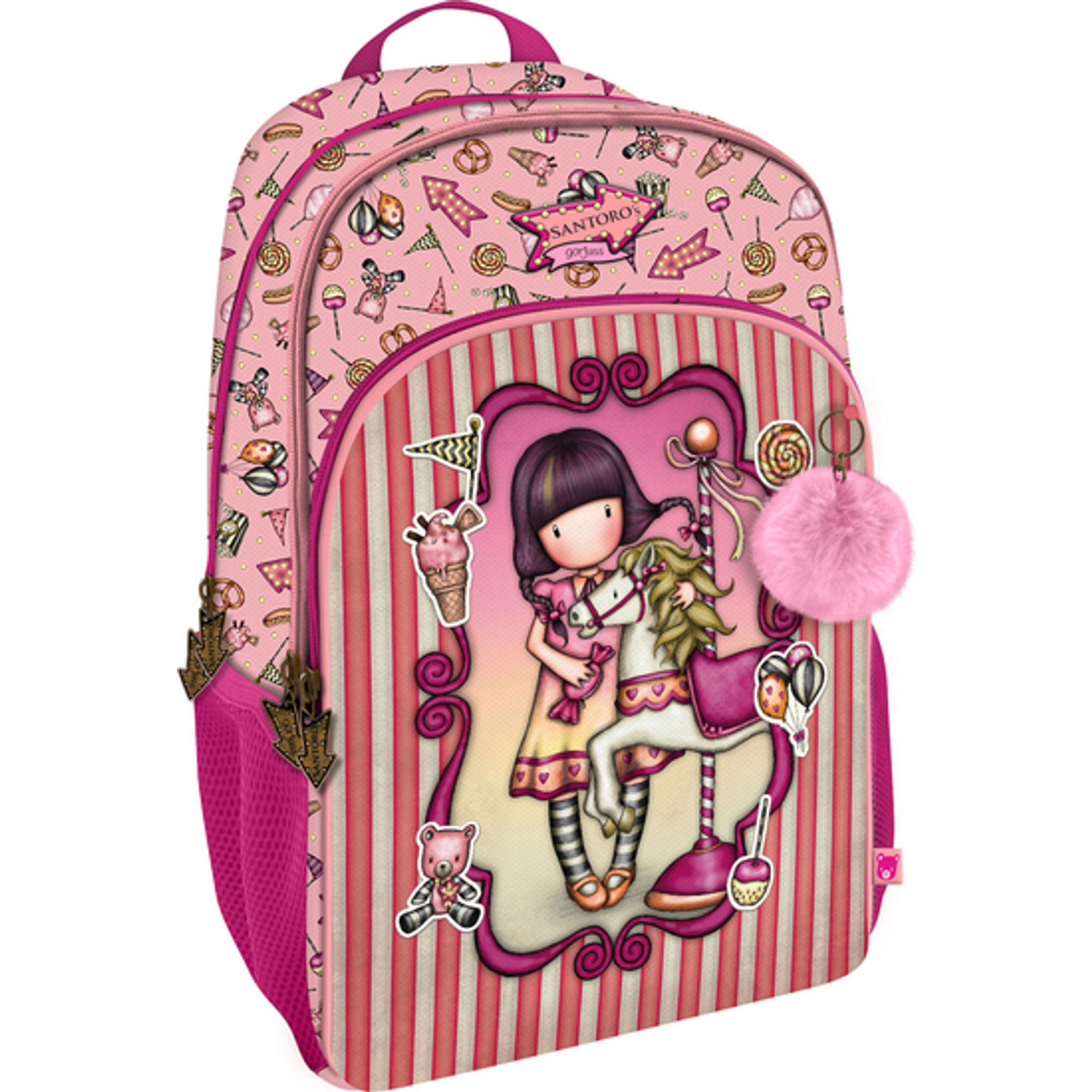 Mochila 3 cremalle. adapt.carro gorjuss™ fairground "carousel"