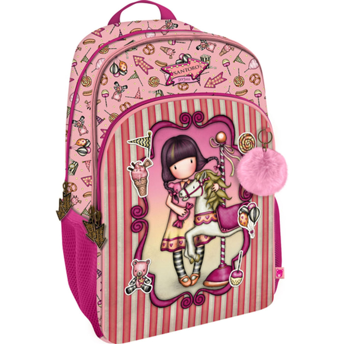 Mochila 3 cremalle. adapt.carro gorjuss™ fairground "carousel"