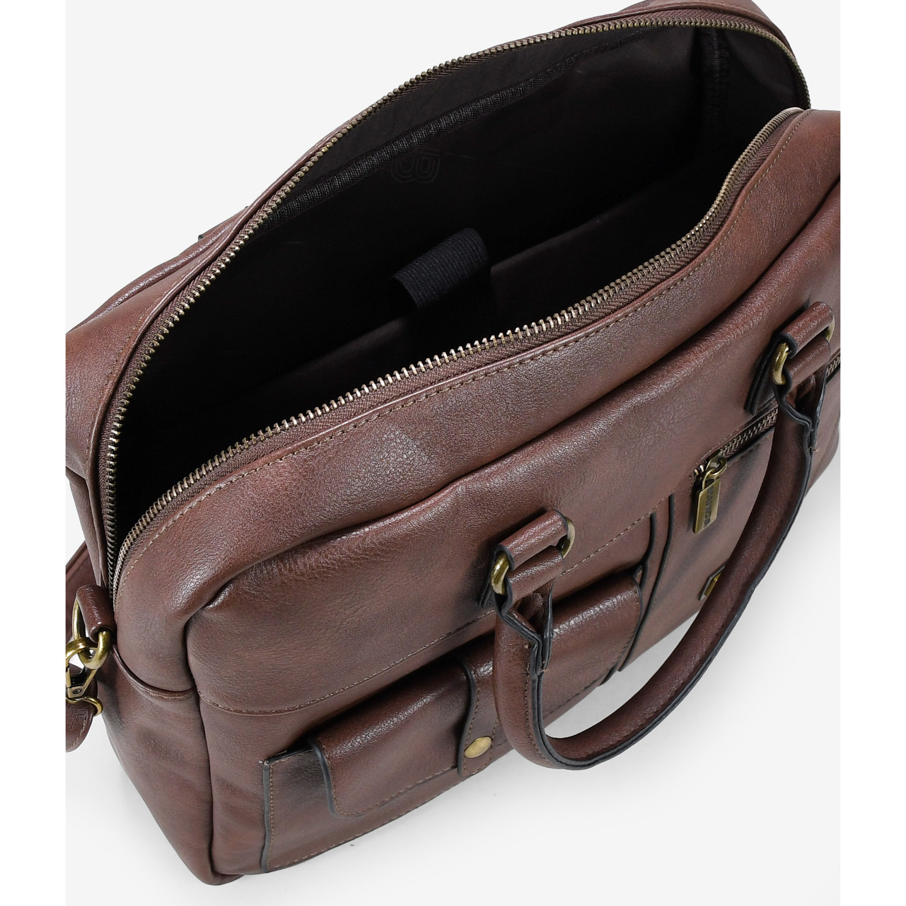 Maletín marrón para portátil