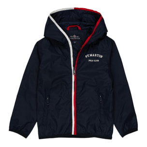 Giubbino K-way nylon con cappuccio Polo Club St Martin Blu