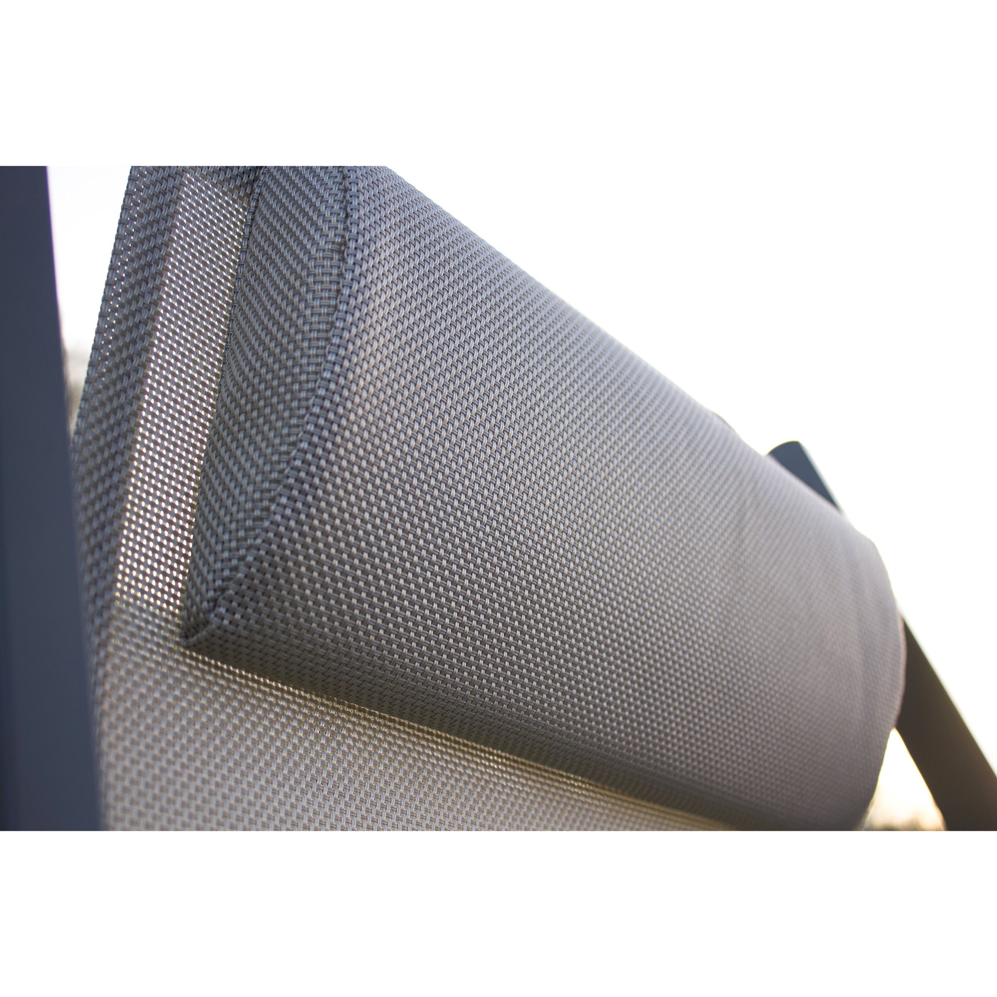 JULIA - Lot de 2 chiliennes de jardin en toile et aluminium