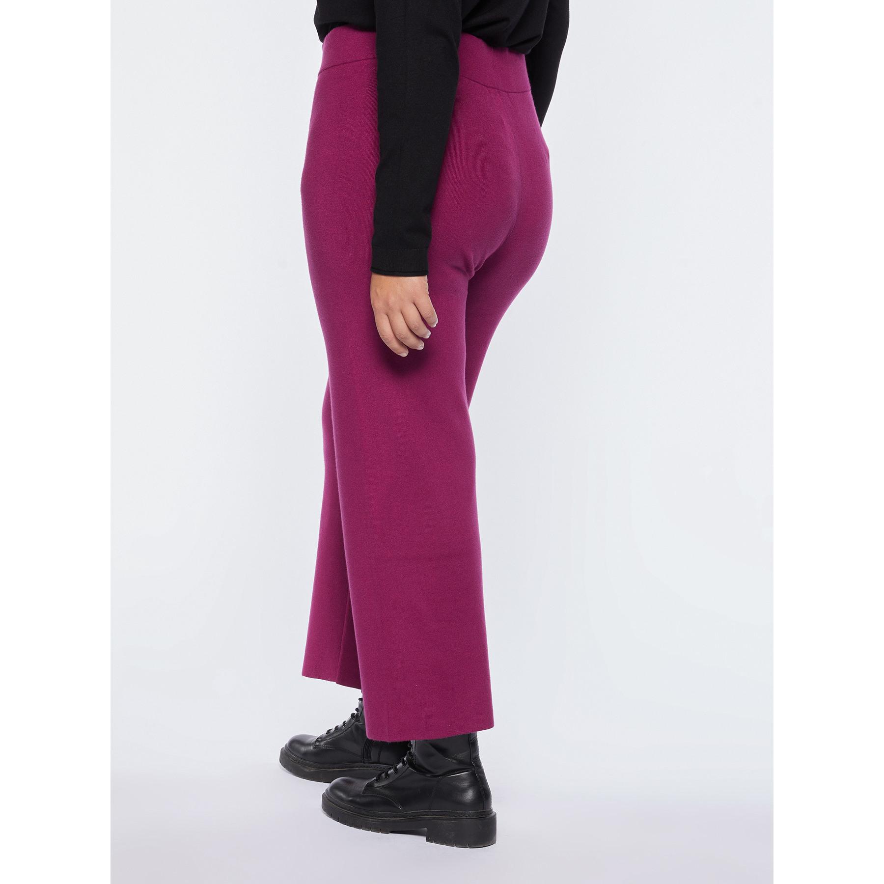 Fiorella Rubino - Pantalones rectos de punto - Fuchsia