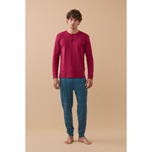 Pigiama uomo caldo cotone articolo tartan. Noidinotte