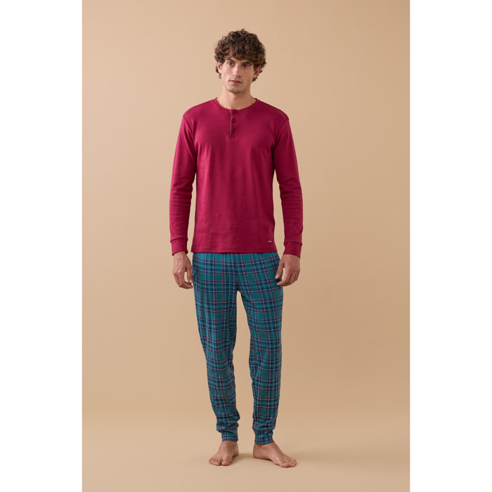 Pigiama uomo caldo cotone articolo tartan. Noidinotte