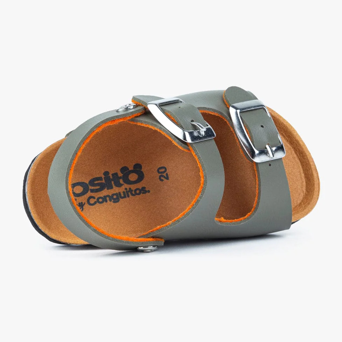 Sandali per bambini in similpelle  kaki