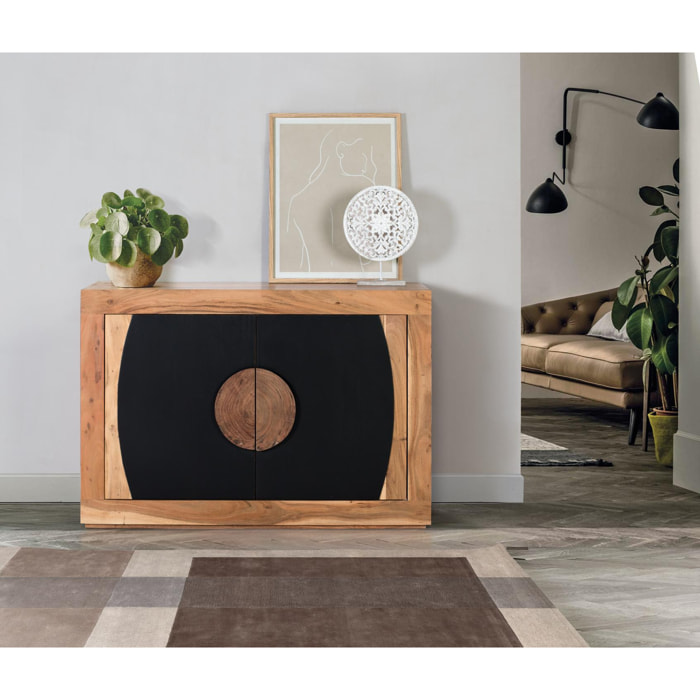 Aparador de Madera de Acacia Estilo Rústico Contemporáneo