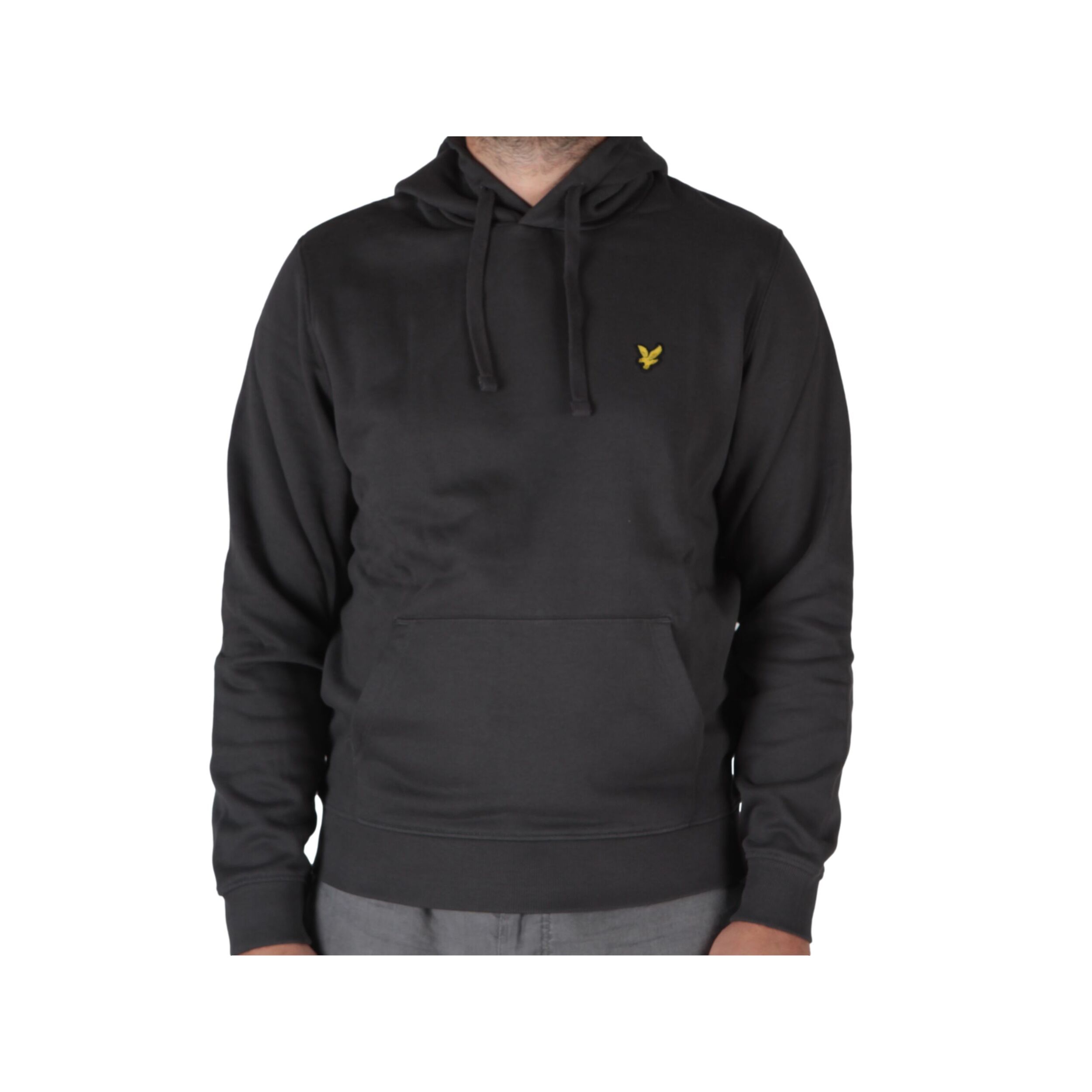 Felpe Lyle & Scott Brushed Back Hoodie Sweatshirt Gunmetal Grigio