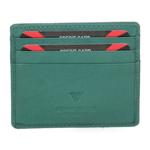 Porta carte da uomo In Vera pelle Made in Italy 10x8,5x0,5 cm