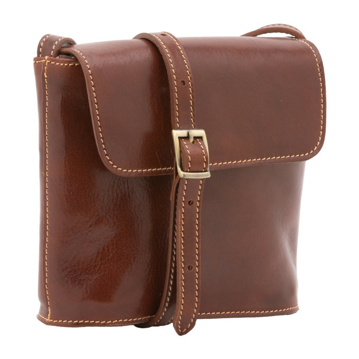 Borsa a tracolla uomo in vera pelle - Modello Castillon - 100% pelle - 16.0 x 17.5 x 7.0 cm