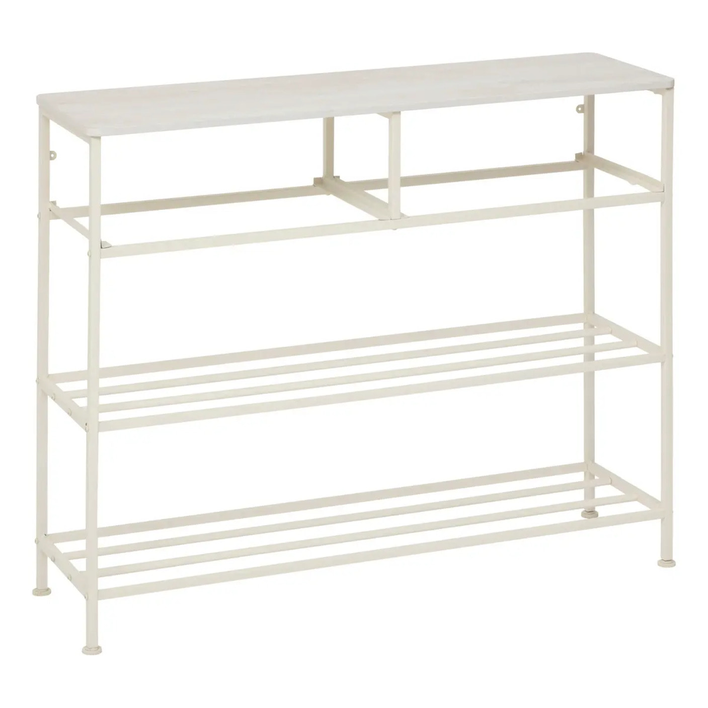 Console 2 tiroirs Tissa avec range-chaussure beige