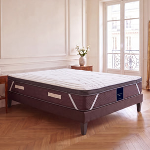 Surmatelas Privilège Mémoire de Forme, 5 cm d'épaisseur, Elastiques de Maintien, Confort Moelleux