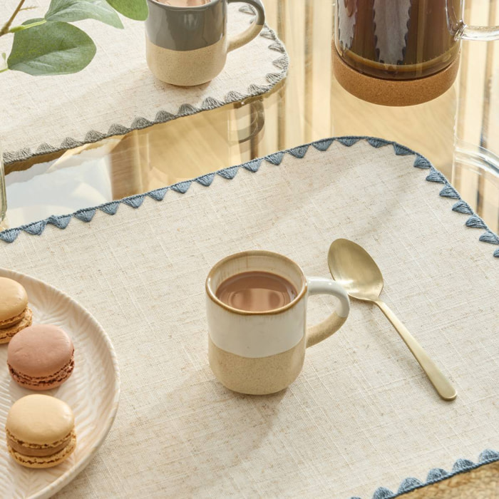 Tasse expresso Kate blanc et beige 10cl