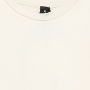 Oltre - Camiseta de raso con manga tres cuartos - Blanco